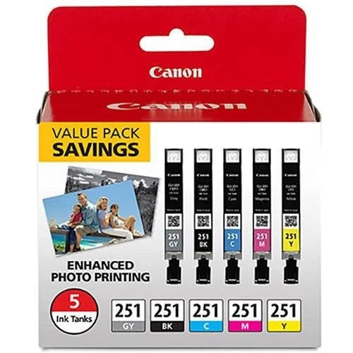 6513B011 - Canon Ink Cartridge Cyan Magenta Yellow Gray Inkjet