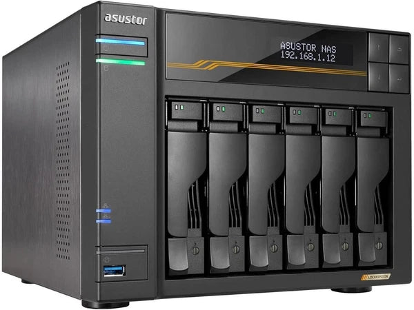 AS6806T - Asustor Lockerstor 6 Gen3 6 Bay NAS AMD Ryzen Quad-Core 2.3 GHz 16GB