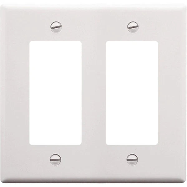 IC107DFDWH - ICC Double Gang Decorex Faceplate 2-gang White
