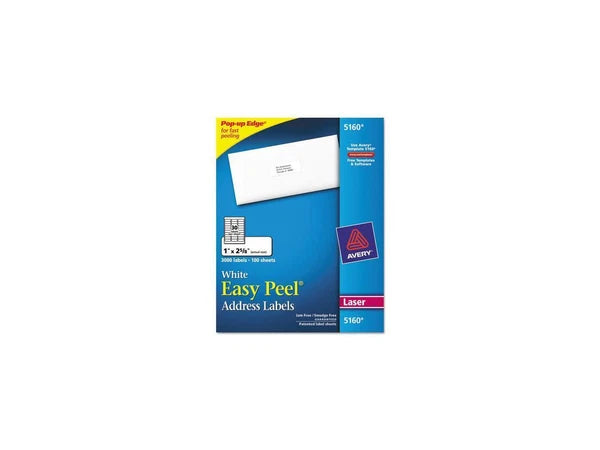 7278295915 - Avery Easy Peel Laser/Inkjet Address Labels 1 x 2 5/8 White