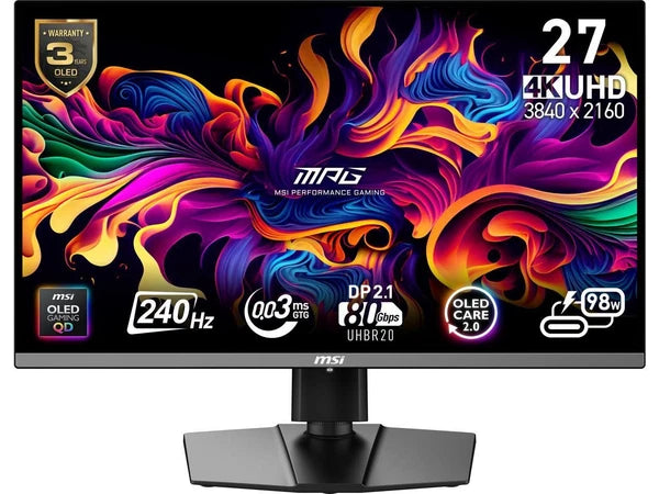 9S6-3CD79A-018 - MSI MPG 322URX QD-OLED UHD 240Hz 27" Gaming Monitor