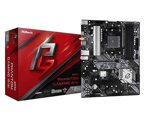 90-MXBCY0-A0UAYZ - AMD ASRock B550PHANTOMGaming4 B550 Phantom Gaming 4 Socket Am4/ Amd B550/ DDR4/ Quad