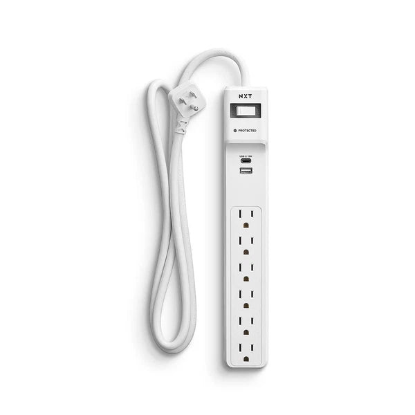 NX61426 - NXT 6-Outlet Plus USB Surge Protector 4ft Cord 1500 Joules