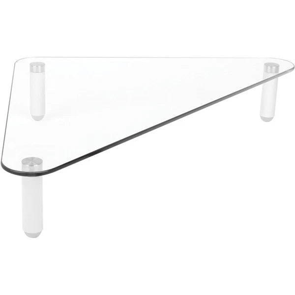 MS390 - Kantek Glass Corner Monitor Riser/Desk Shelf