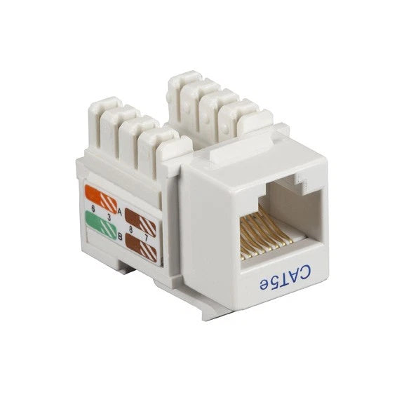 CAT5EJ-WH - Black Box Cat5e Value Line Keystone Jack White 1 X Rj-45 Female