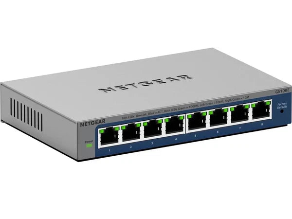 GS108E-400NAS - Netgear GS108E Ethernet Switch 8 PortsGigabit Ethernet10/100/1000Base-T