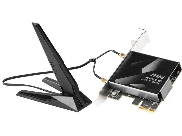 HERALD-BE7MAX - MSI NCM865 Tri-Band Wi-Fi 7 & Bluetooth 5.4 PCIe Adapter