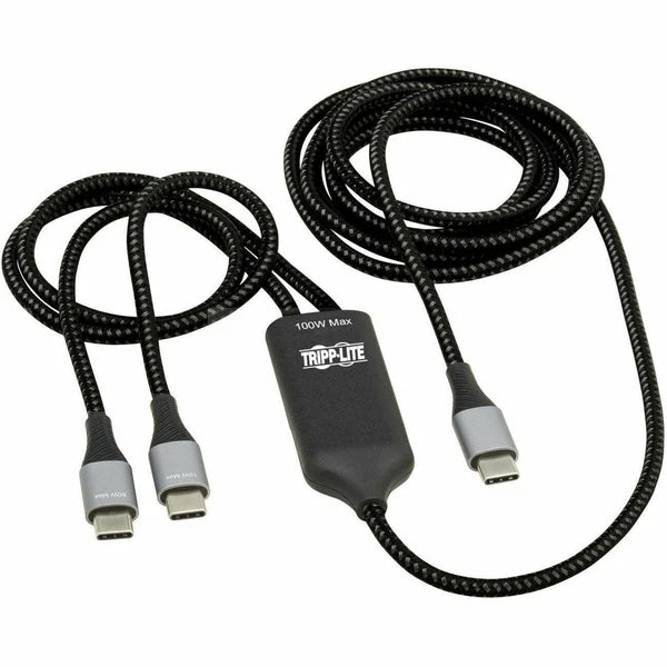 U420P-2X6-100W - Tripp Lite USB-C M/2xM 100W PD Charging Cable/Splitter