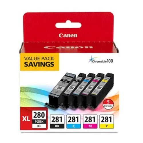 2021C007 - Canon PGI-280 XL CLI-281 Ink Cartridge Value Cyan