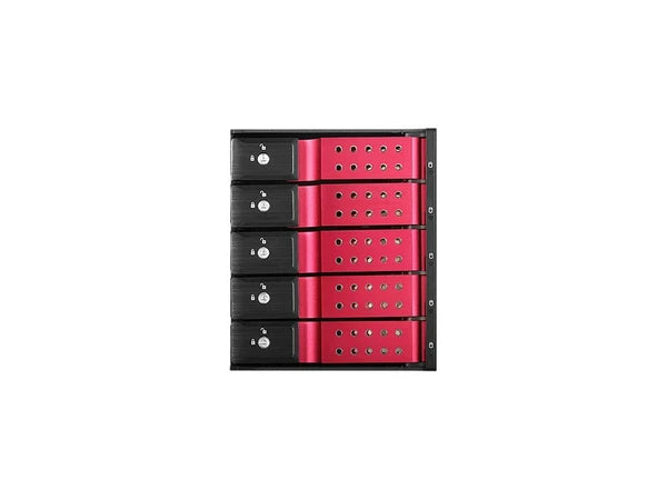 BPN-DE350HD-RED - iStarUSA Trayless 3 x 5.25" to 5 x 3.5" 12Gb/s HDD Hot-swap Rack