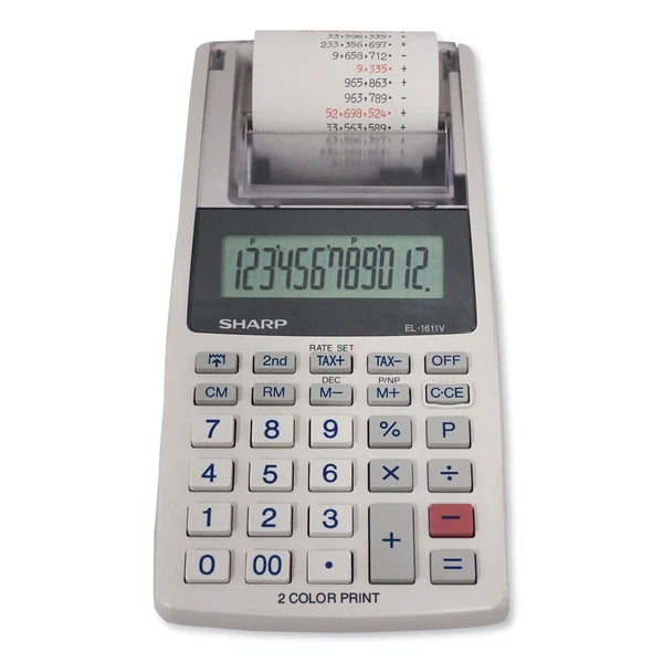 EL1611V - Sharp EL-1611V Printing Calculator Black/Red Print 2 Lines/Sec
