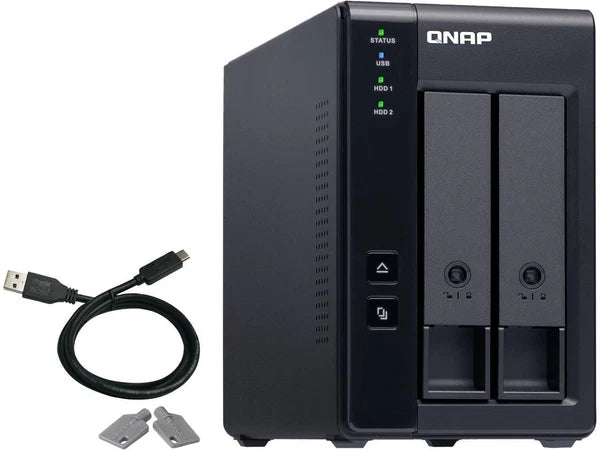 TR-002 - QNAP US Diskless System 2 Bay USB Type-C Direct Attached Storage