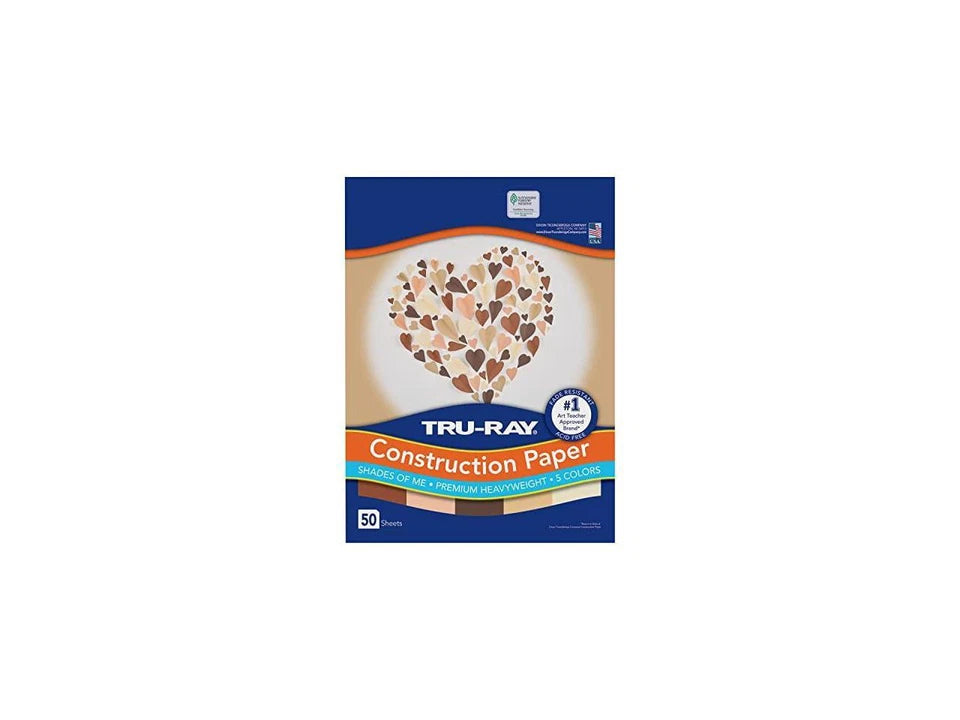 P102949 - Pacon Tru-Ray Construction Paper 9x12 Skin Tone Colors 50Ct