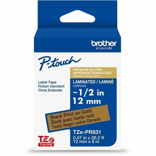 TZEPR831G - Brother Tape Label 1/2" Bk/gli