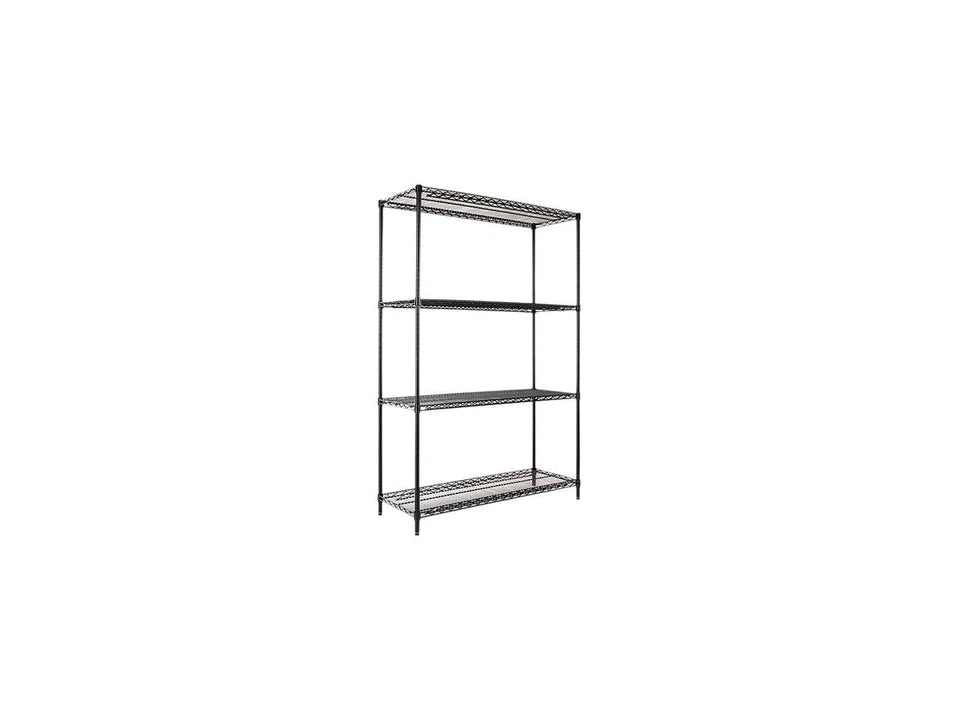 SW50-4818BL - Alera Wire Shelving Starter Kit 4 Shelves 48w x 18d x 72h Black