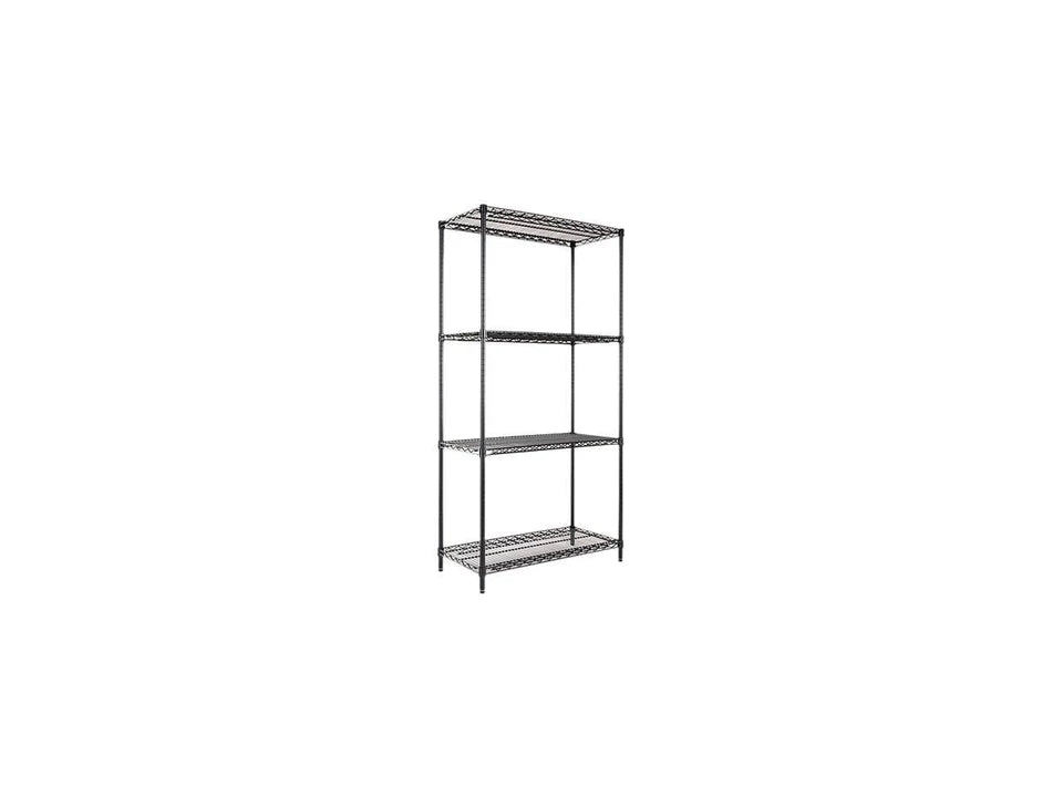 SW50-3618BL - Alera Wire Shelving Starter Kit 4 Shelves 36w x 18d x 72h Black