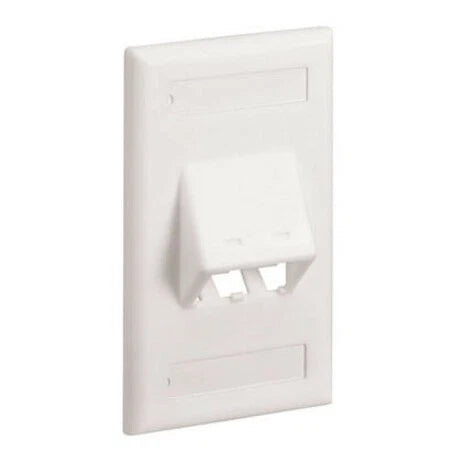 CFPSL2WHY - Panduit Faceplate 2pt Classic Sloped Wht Ea