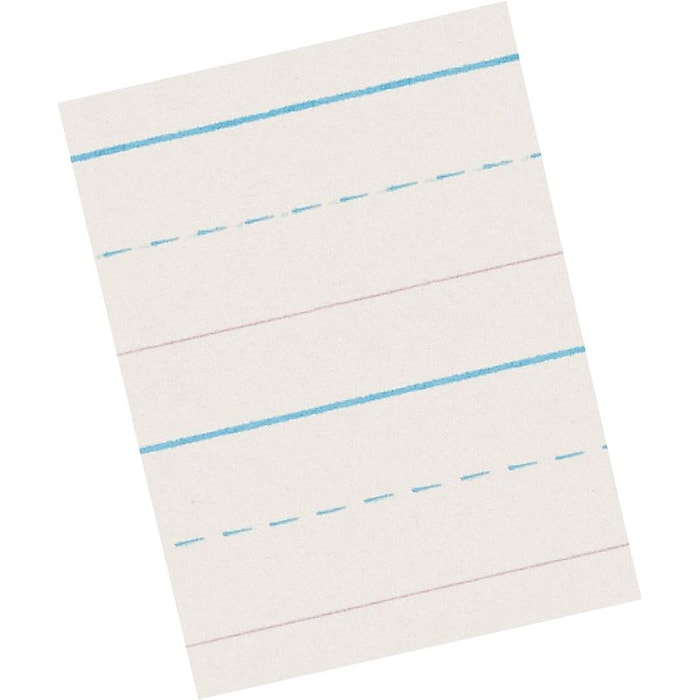 PAC2691 - Pacon Picture Story Paper 5/8" Long Rule 1-Sided 8.5 x 11