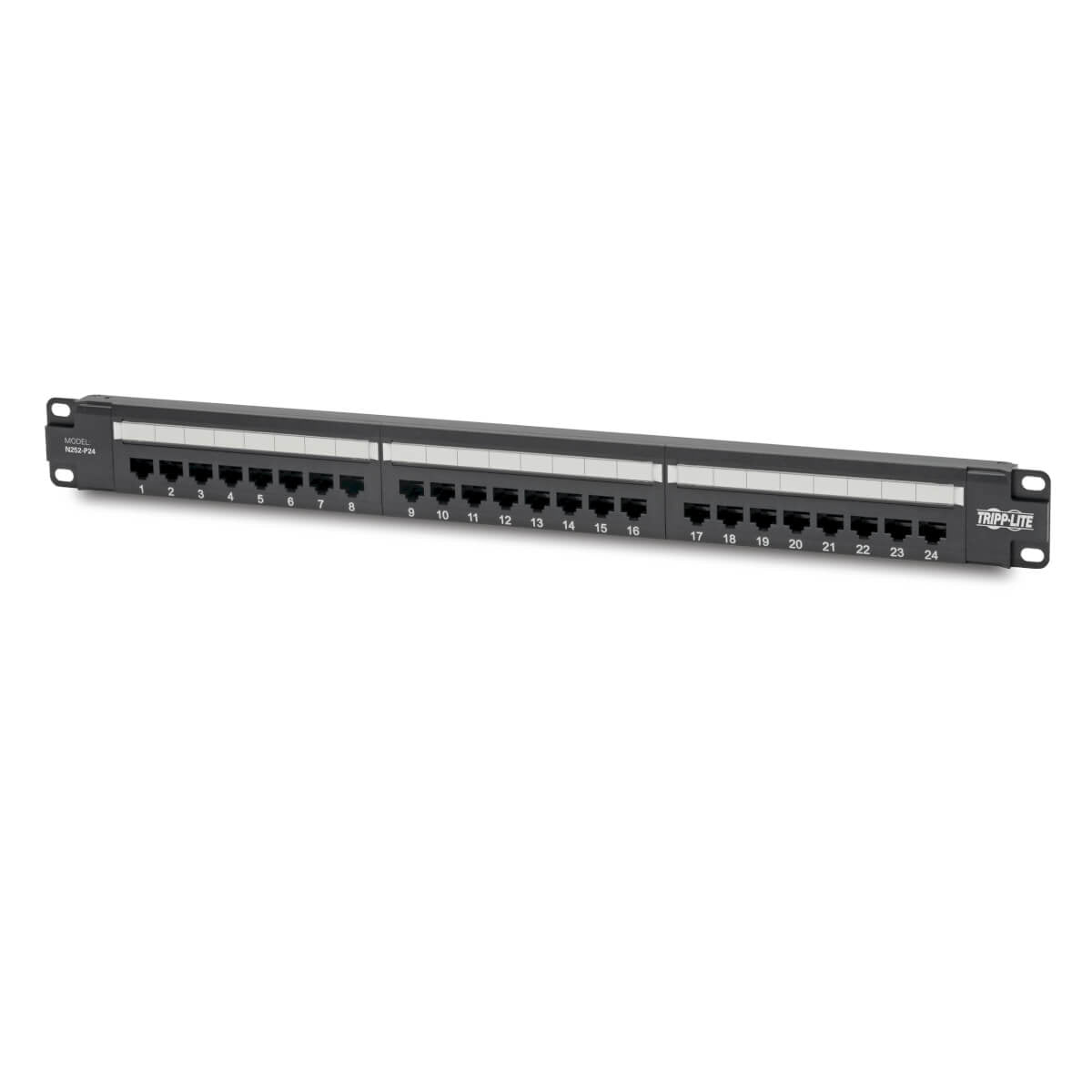 CAT6 POE PATCH PANEL 24-PORT 110/KRONE 568A/B RJ45 1URM TAA