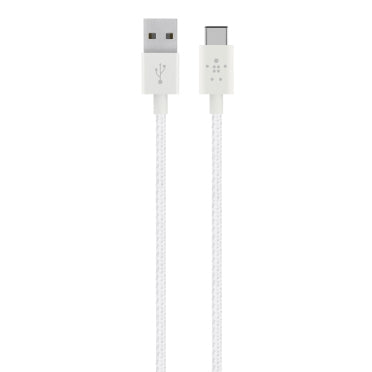 F2CU060BT04-WHT - Belkin CABLE,PREMIUM,USB-C/USB-A MIX METALIC,4 ,WHITE