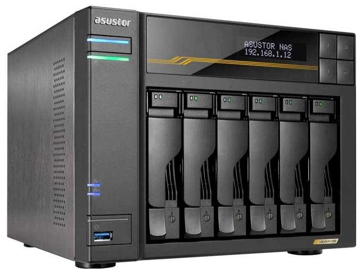 90-AS6806T00-MF30 - Asustor Lockerstor 6 Gen3 6-Bay Ryzen V3C14 16GB DDR5 ECC 10GbE NAS