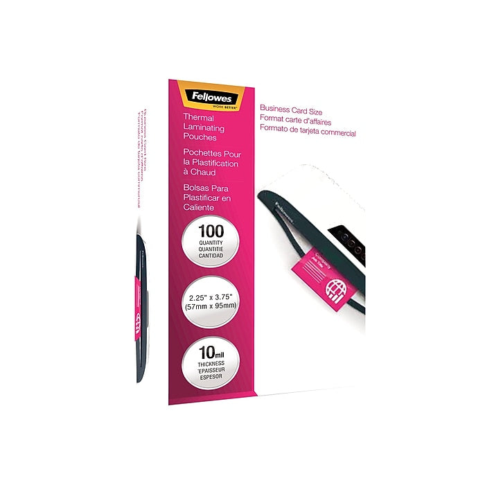 52058 - Fellowes LAMINATING POUCHES BUSINESS CARD 10MIL