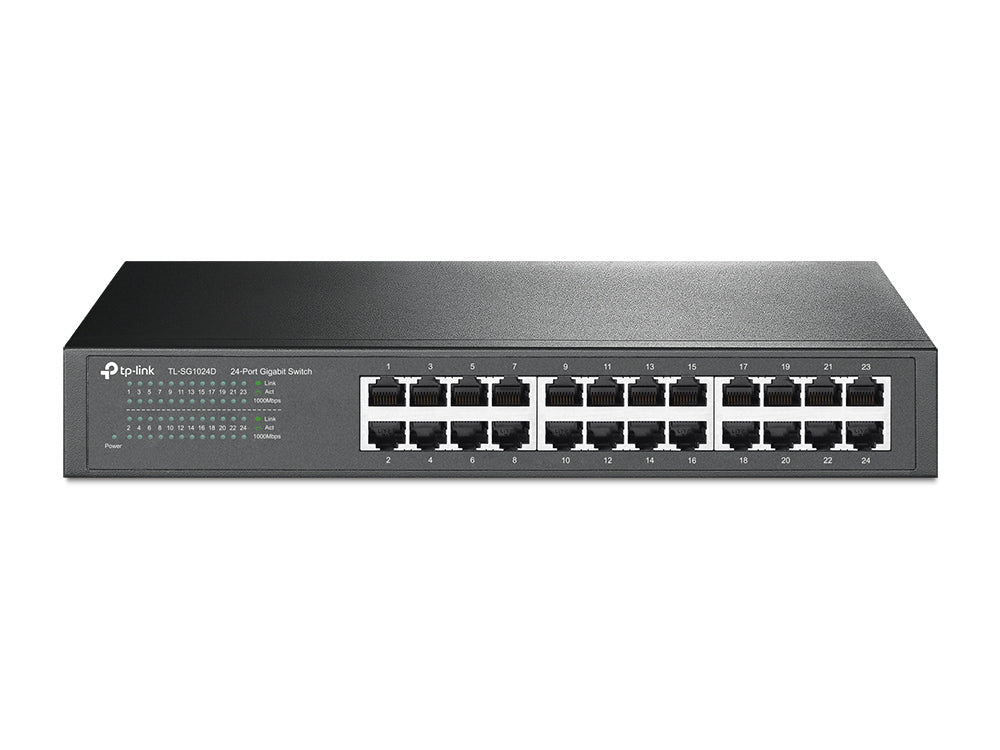 TP-Link TL-SG1024D network switch Unmanaged Gigabit Ethernet (10/100/1000) Gray