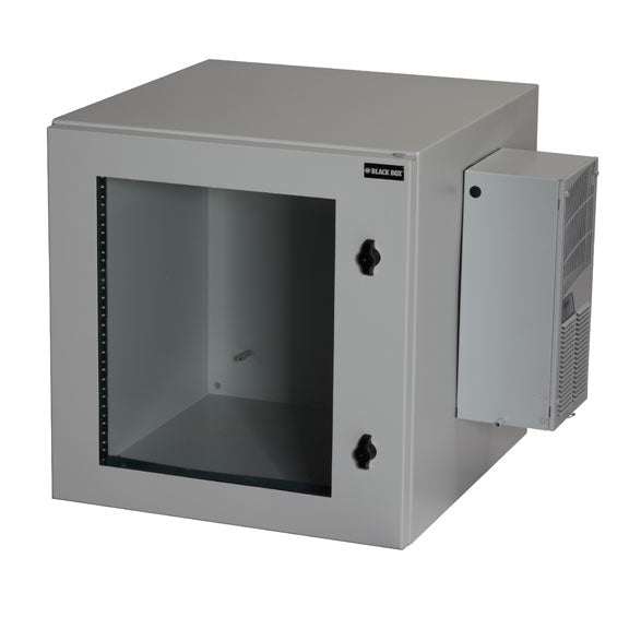 NEMA 12 WALLMOUNT CABINET WITH 800-BTU AC - 12U, 24" CUBE, SINGLE-HINGED, BEIGE,