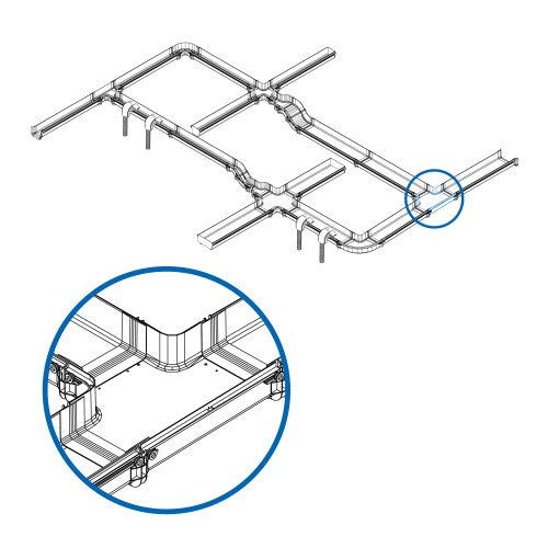 Tripp Lite SRFC10JUNT cable tray T-type cable tray 90° Yellow