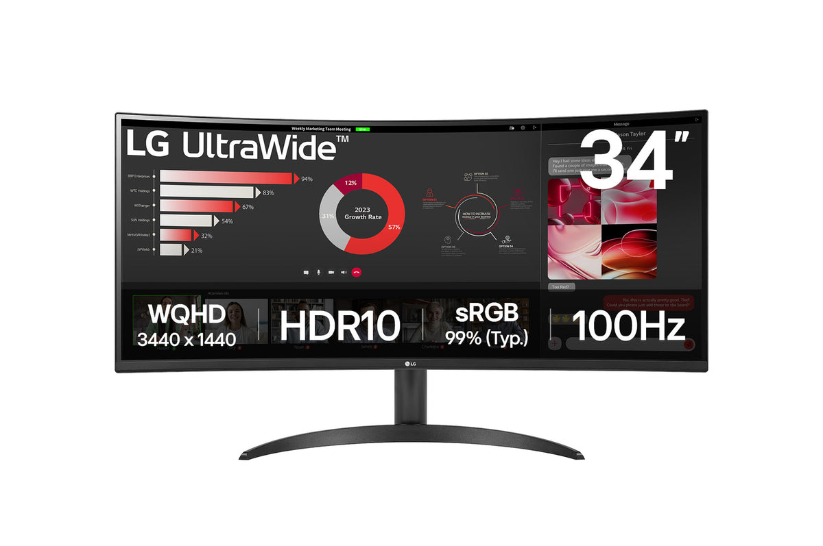 34WR50QK-B - LG 34'' Wide Quad HD Flat-Screen Monitor LCD 86.4 cm