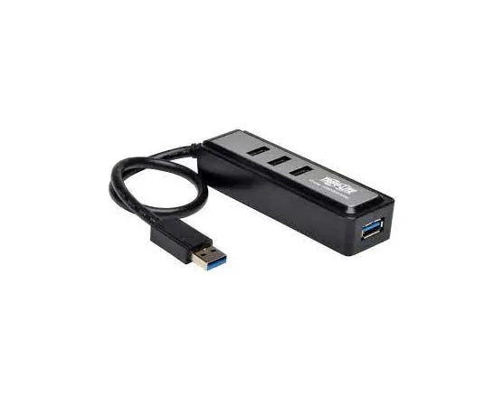 U360-004-MINI - Tripp Lite PORTABLE 4-PORT USB 3.0 SUPERSPEED MINI HUB W/ BUILT IN CABLE