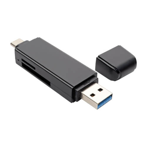 U452000SDA - Tripp Lite USB C Memory Card Reader Adapter 2-in-1 USB-A / USB-C USB 3.1