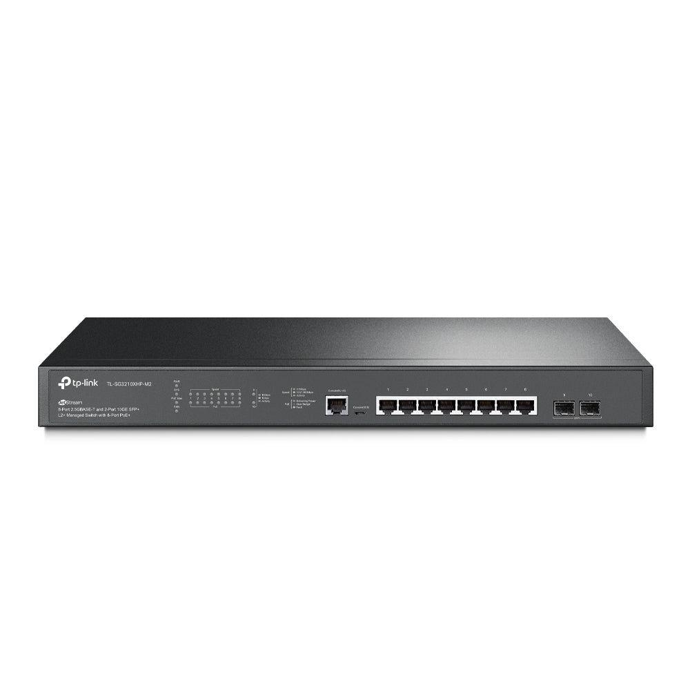 TP-Link TL-SG3210XHP-M2 network switch Managed L2/L3 2.5G Ethernet (100/1000/2500) Power over Ethernet (PoE) 1U Black