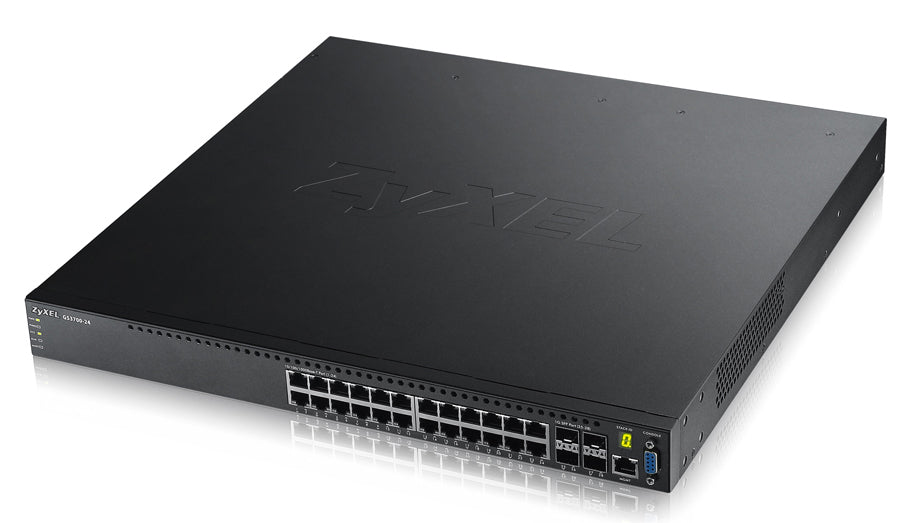 Zyxel GS3700-24 network switch Managed L2+ Gigabit Ethernet (10/100/1000) Black