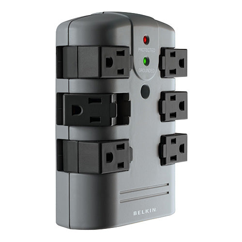 BP106000 - Belkin 6-OUTLET PIVOT-PLUG SURGE PROTECTOR WAL