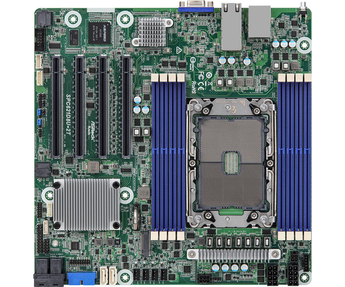 SPC621D8U-2T - Asrock SOCKET P+ LGA 4189 INTEL C621A CHIPSET MICRO-ATX SYSTEM BOARD MOTHERBOARD SUPPORTS XEON SCALABLE DDR4 8X DIMM