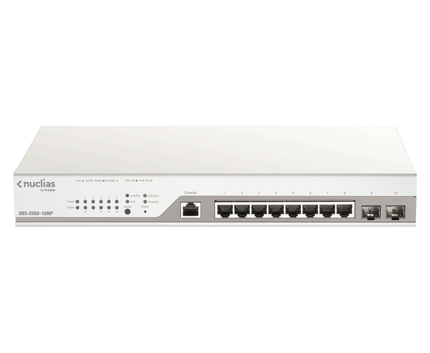 D-Link DBS-2000-10MP network switch Managed L2 Gigabit Ethernet (10/100/1000) Power over Ethernet (PoE) Gray