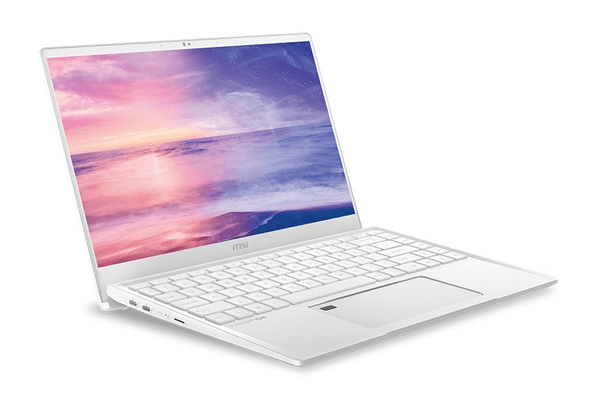 MSI Prestige A10SC-051 i7-10710U Notebook 14" Full HD Intel® Core™ i7 16 GB LPDDR3-SDRAM 512 GB SSD NVIDIA® GeForce® GTX 1650 Max-Q Wi-Fi 6 (802.11ax) Windows 10 Pro White