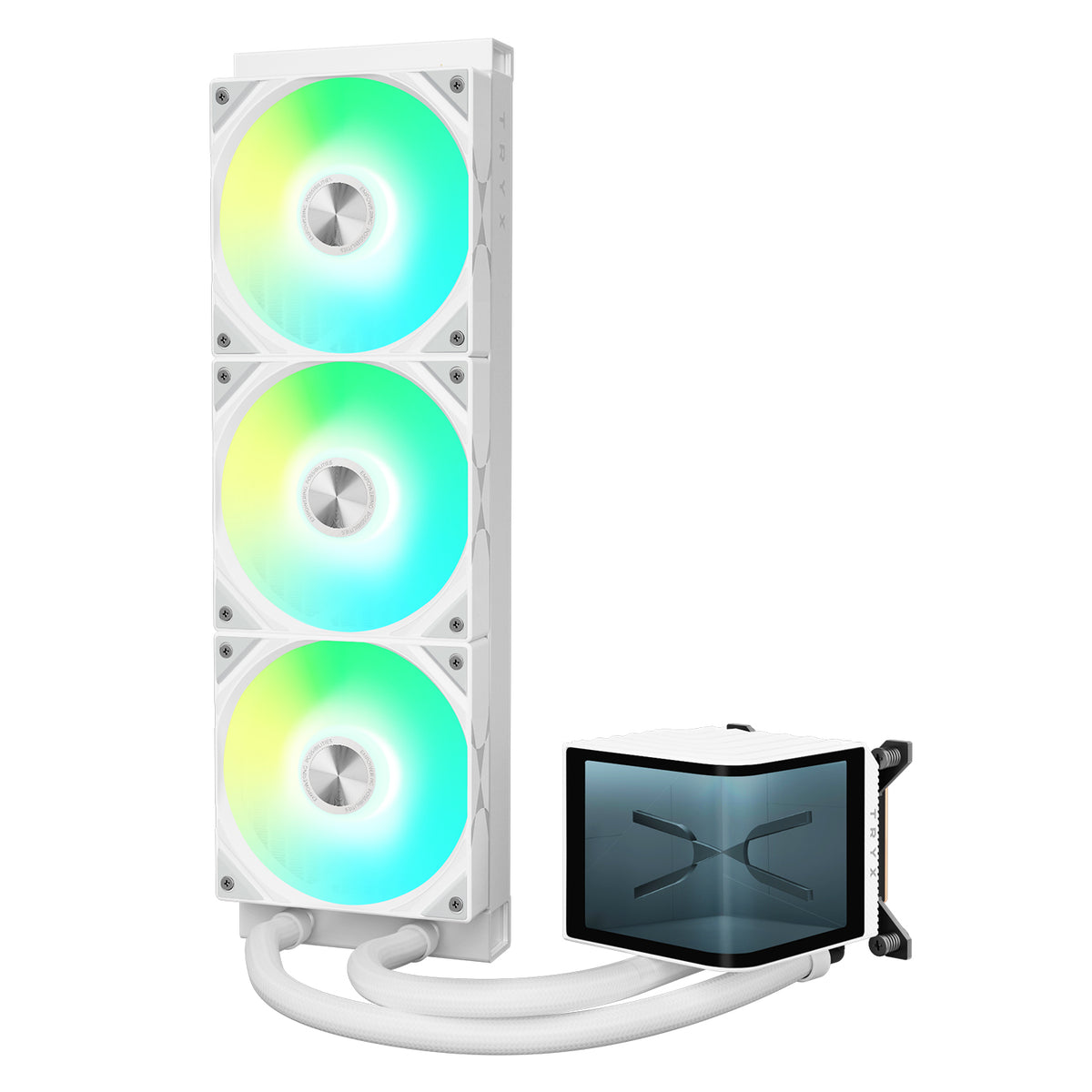 L-P360A-AS3M-G1W - TRYX PANORAMA 360 ARGB White AMOLED AIO Liquid CPU Cooler