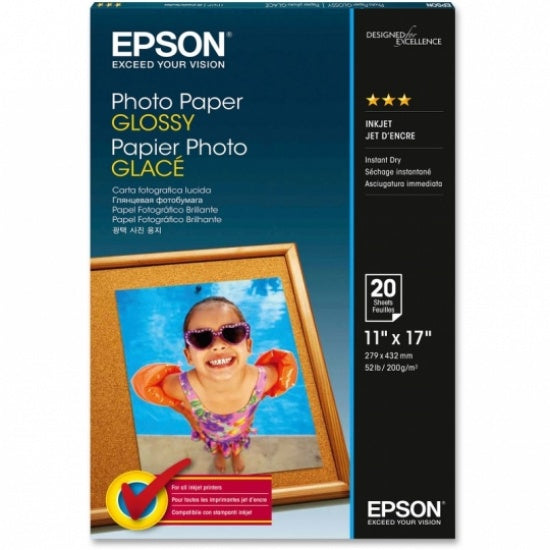 S041156 - Epson PHOTO PAPER - LEDGER B SIZE (11 IN X 17 IN)