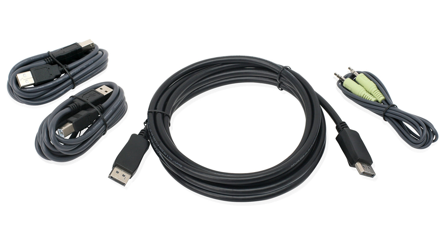 G2L903UTAA3 - iogear 10 FT. DISPLAYPORT, USB KVM CABLE KIT WITH AUDIO (TAA)