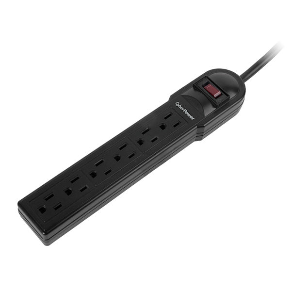 CSB6012 - Cyberpower 6 NEMA 5-15R OUTLETS 12 FT CORD 1500 JOULES EMI/RFI