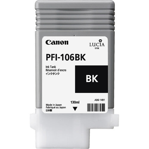 6621B001AA - Canon CANON PFI-106BK - PIGMENT INK TANK 130ML