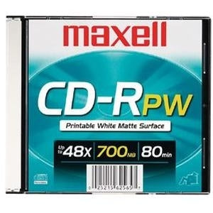 648720 - Maxell 100PK CDR PRINTABLE WHITE M