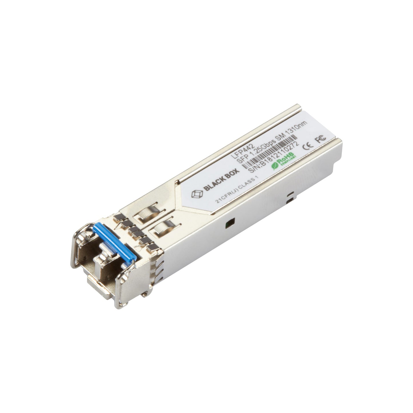 LFP442 - Black Box GIGABIT (1.25-GBPS) SFP - (1) 1.25-GBPS SINGLEMODE FIBER 1310NM 20KM LC