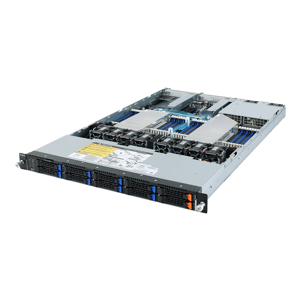 Gigabyte R182-Z91 server barebone Socket SP3 Rack (1U) Black, Gray