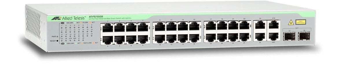 Allied Telesis AT-FS750/28-10 network switch Managed Fast Ethernet (10/100) 1U Gray