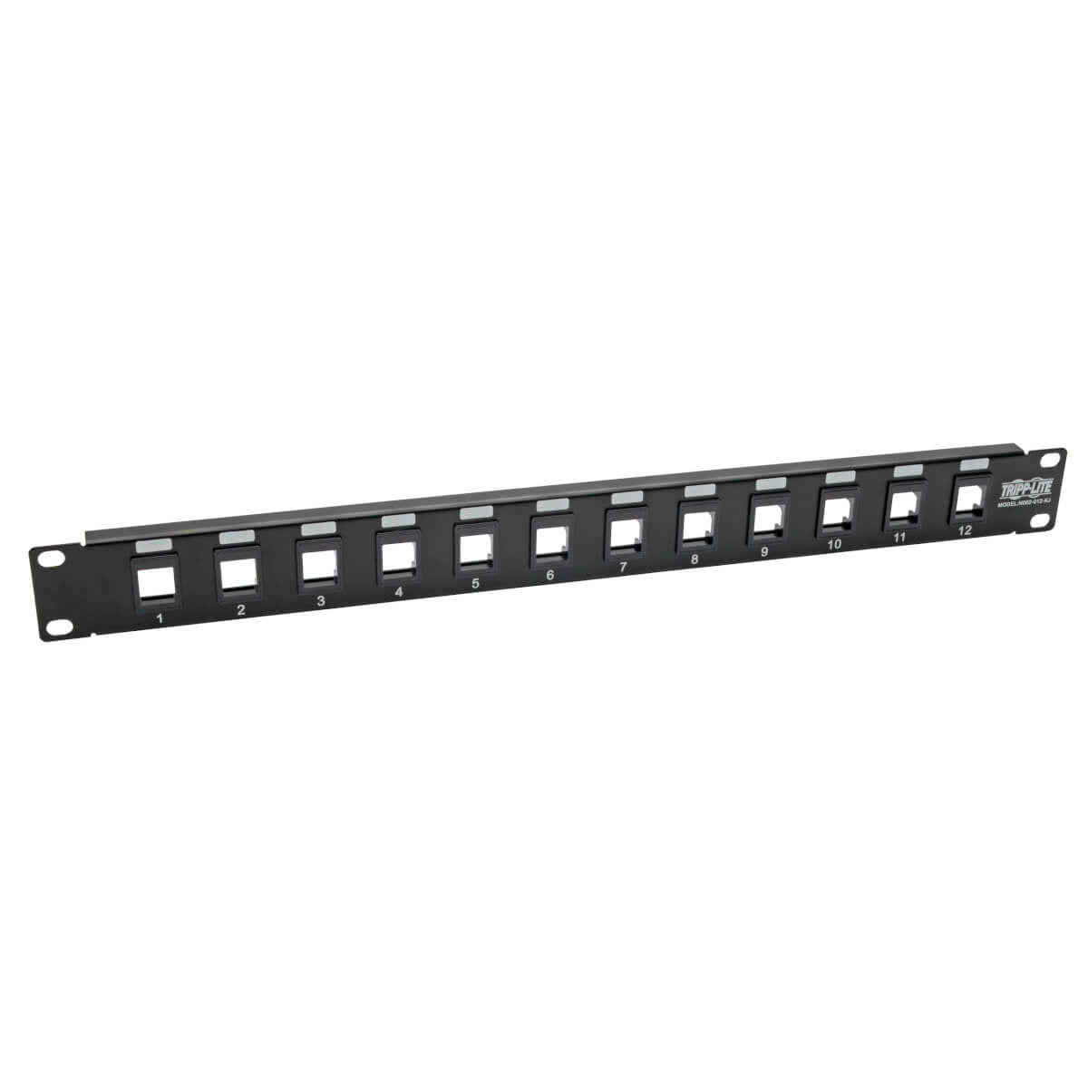 N062-012-KJ - Tripp Lite 12-PORT KEYSTONE BLANK PATCH PANEL RJ45 USB HDMI CAT5/6 1URM