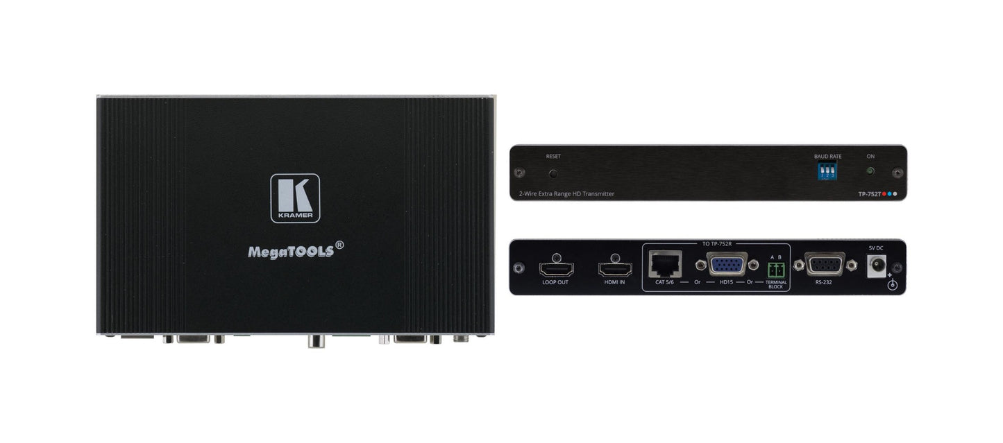 50-00010390 - Kramer Electronics TP-752T IS A HIGH-PERFORMANCE TRANSMITTER FOR EXTENDING 1080P (HD) HDMI SIGNALS