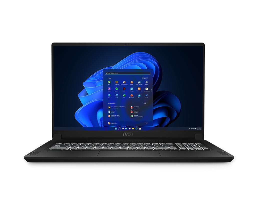 MSI WS Series WS76 11UK-469 i9-11900H Notebook 17.3" Full HD Intel® Core™ i9 32 GB DDR4-SDRAM 1000 GB SSD NVIDIA RTX A3000 Wi-Fi 6E (802.11ax) Windows 10 Pro Black